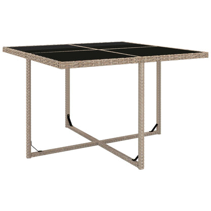Set da Pranzo da Giardino 5 pz con Cuscini in Polyrattan Beige | homemem39
