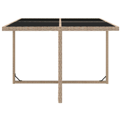 Set da Pranzo da Giardino 5 pz con Cuscini in Polyrattan Beige | homemem39