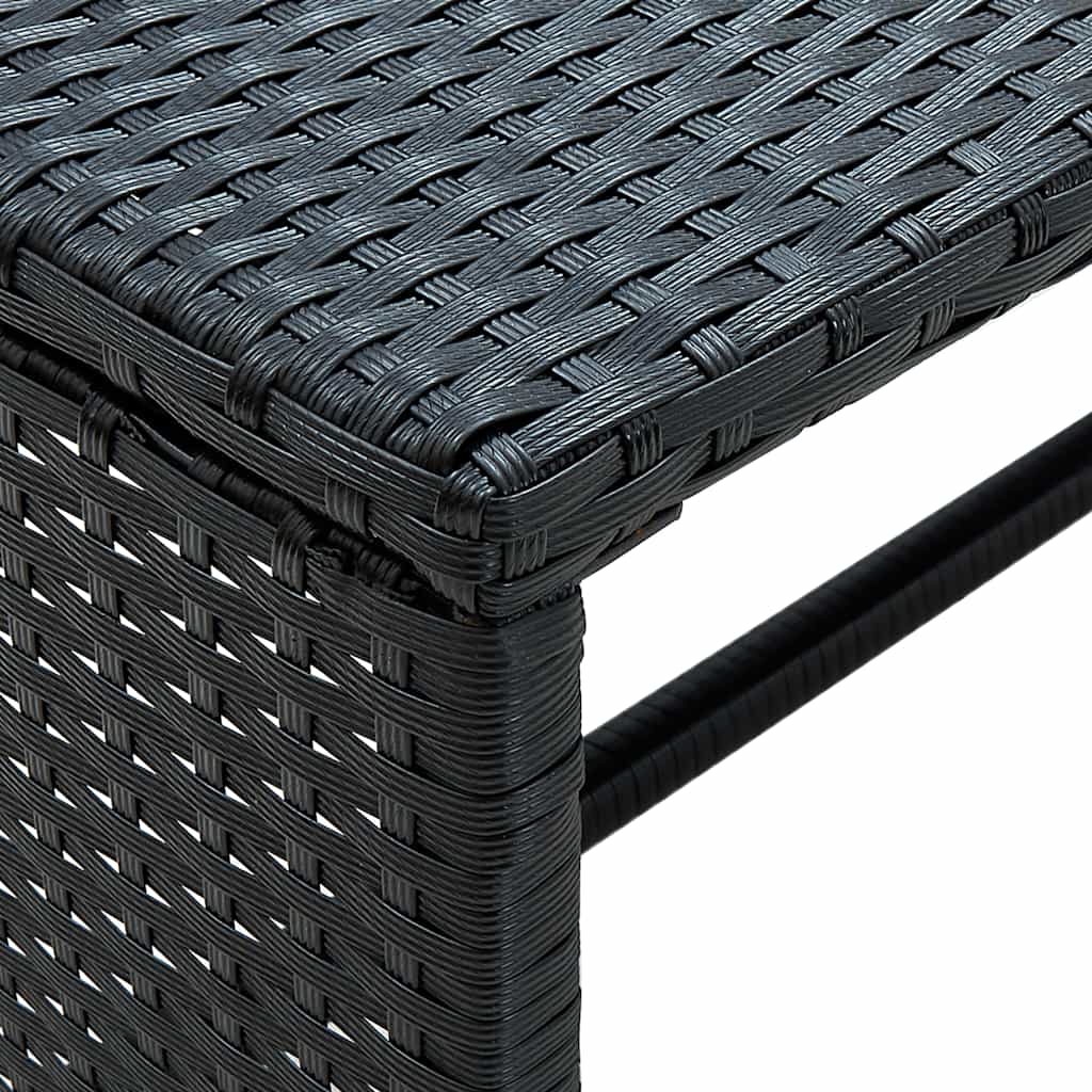 Tavolino da Salotto Nero 70x40x38 cm in Polyrattan | homemem39
