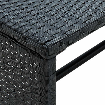 Tavolino da Salotto Nero 70x40x38 cm in Polyrattan | homemem39