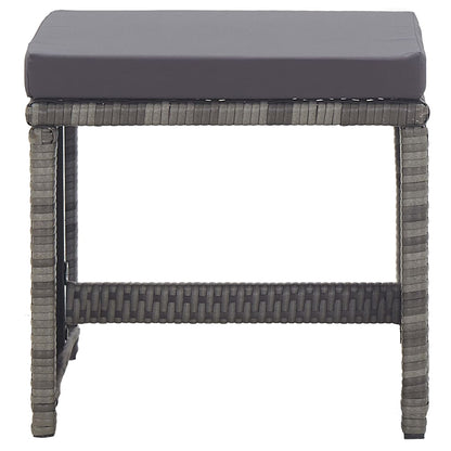 Sgabelli da Giardino 2 pz con Cuscini in Polyrattan Antracite | homemem39