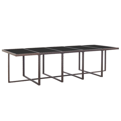 Set da Pranzo da Giardino 15 pz con Cuscini Polyrattan Marrone | homemem39