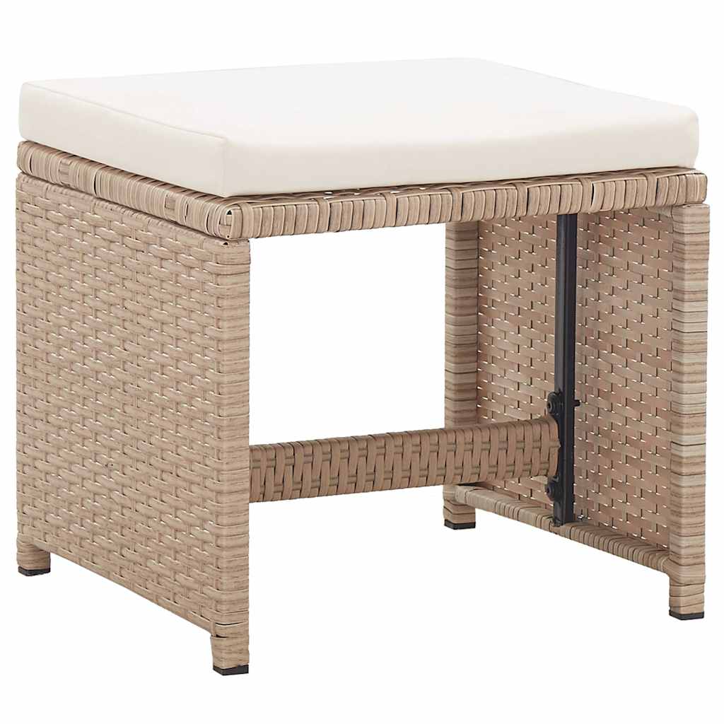 Set da Pranzo da Giardino 15 pz con Cuscini in Polyrattan