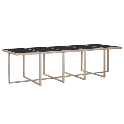Set da Pranzo da Giardino 15 pz con Cuscini in Polyrattan