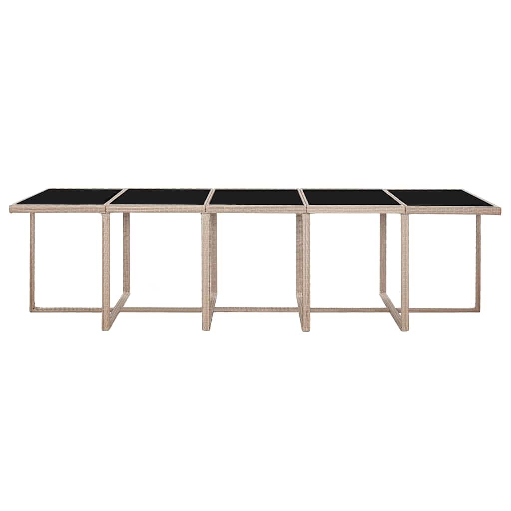 Set da Pranzo da Giardino 15 pz con Cuscini in Polyrattan