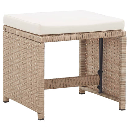 Set da Pranzo da Giardino 17 pz con Cuscini in Polyrattan Beige | homemem39