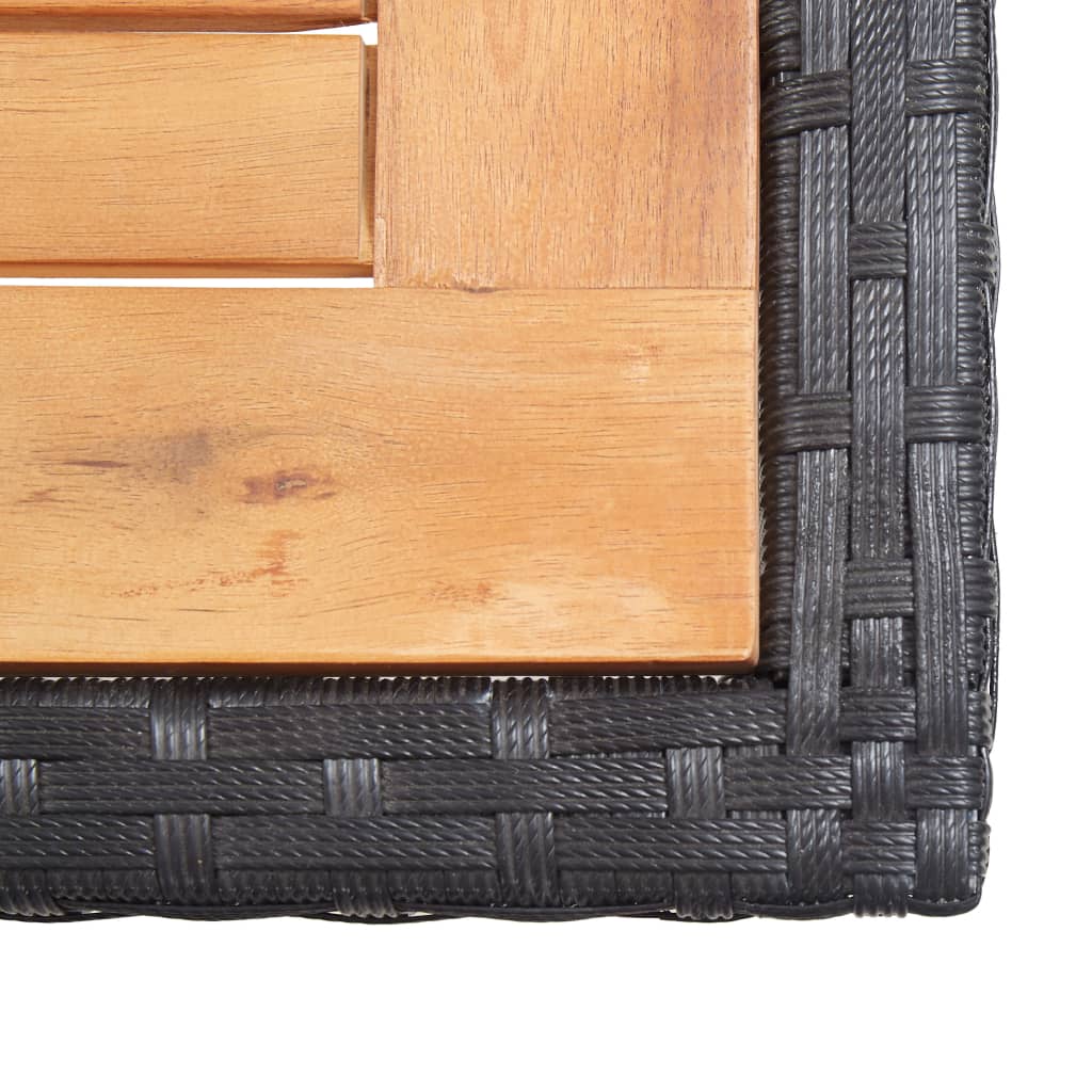 Set da Pranzo da Giardino 17 pz con Cuscini in Polyrattan Nero | homemem39
