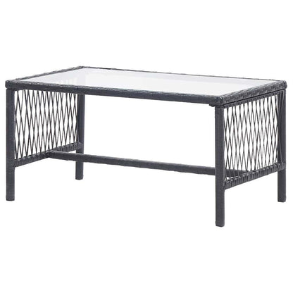 Set Divani da Giardino 4 pz con Cuscini in Polyrattan Nero