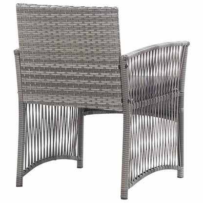 Set Divani da Giardino 4 pz con Cuscini in Polyrattan Antracite