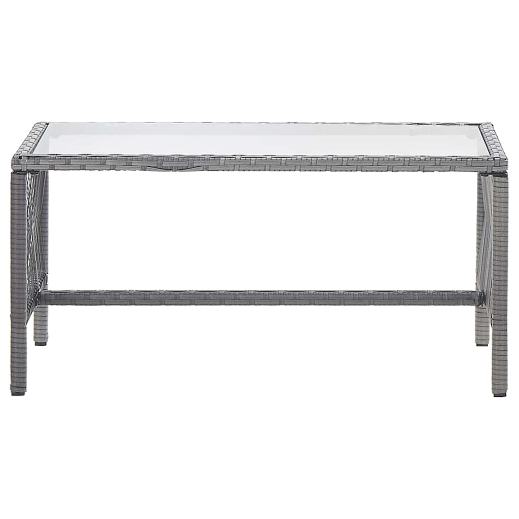 Set Divani da Giardino 4 pz con Cuscini in Polyrattan Antracite
