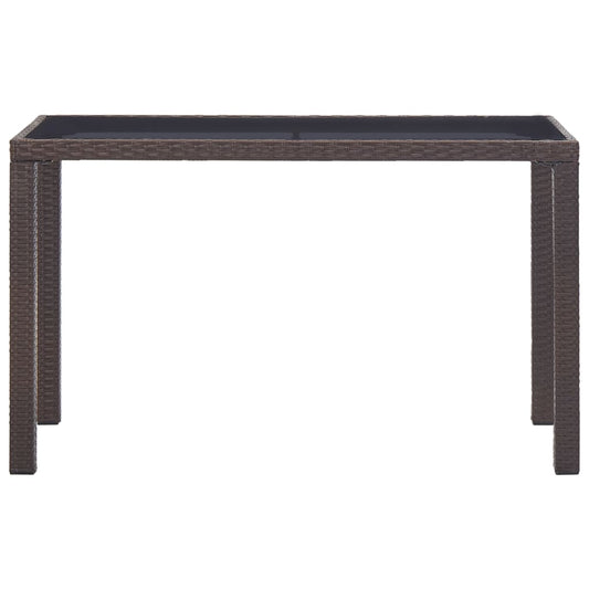 Tavolo da Giardino Marrone 123x60x74 cm in Polyrattan | homemem39