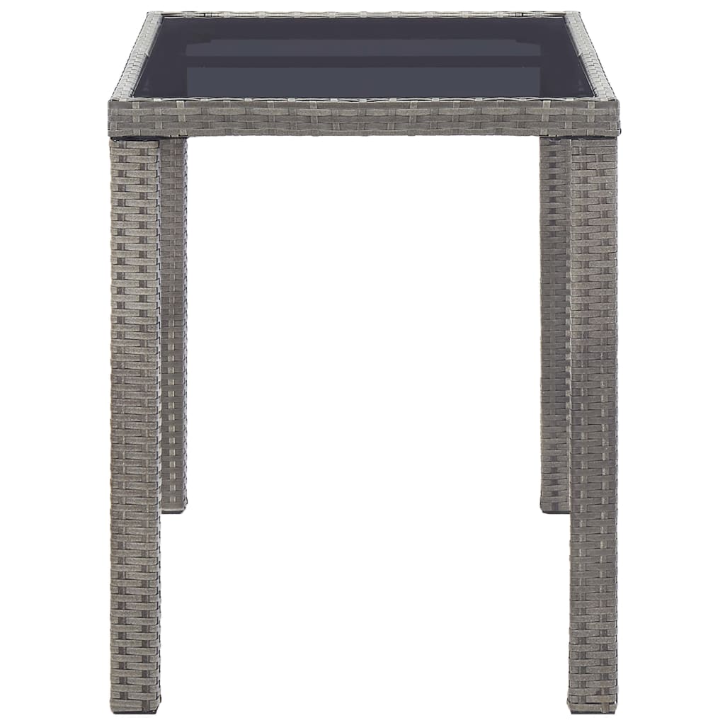 Tavolo da Giardino Antracite 123x60x74 cm in Polyrattan | homemem39