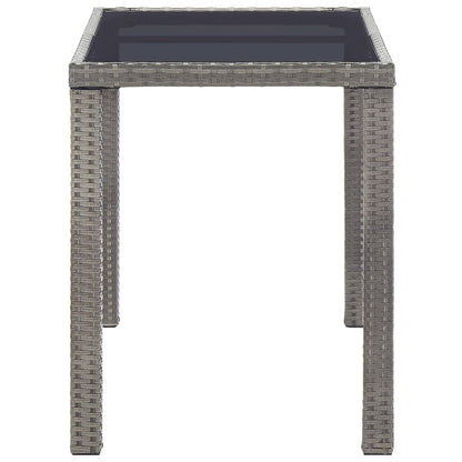 Tavolo da Giardino Antracite 123x60x74 cm in Polyrattan | homemem39