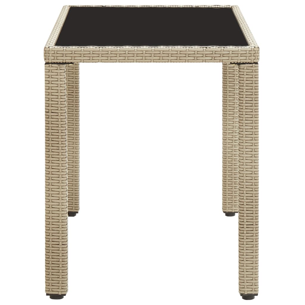Tavolo da Giardino Beige 123x60x74 cm in Polyrattan | homemem39