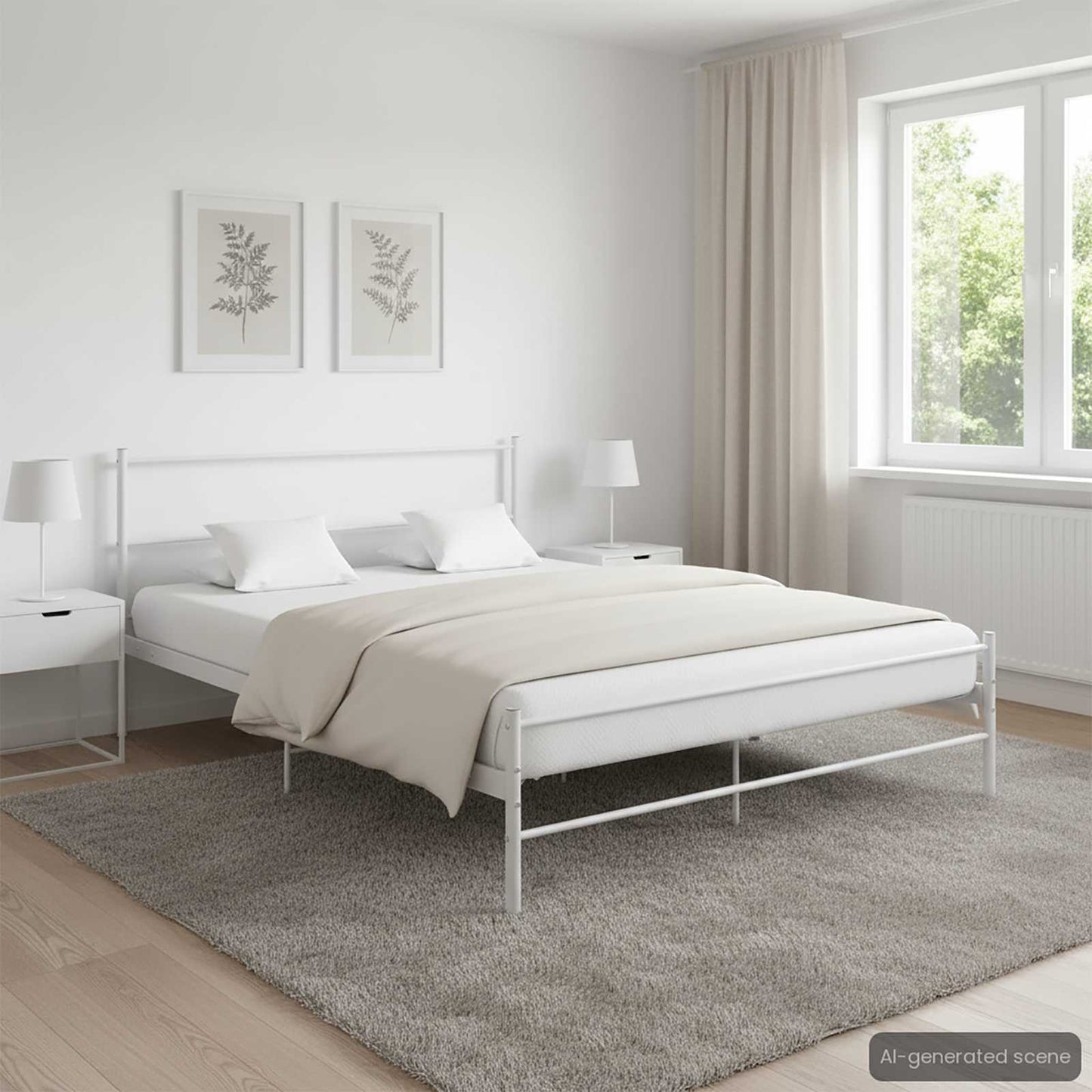Giroletto Bianco in Metallo 120x200 cm