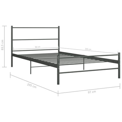 Giroletto Grigio in Metallo 90x200 cm | homemem39