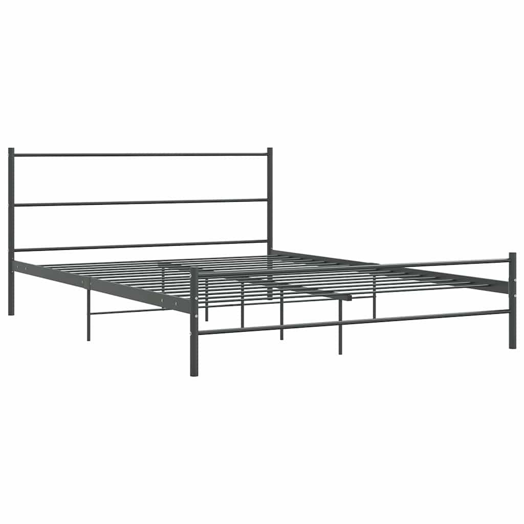 Giroletto senza Materasso Grigio in Metallo 140x200 cm