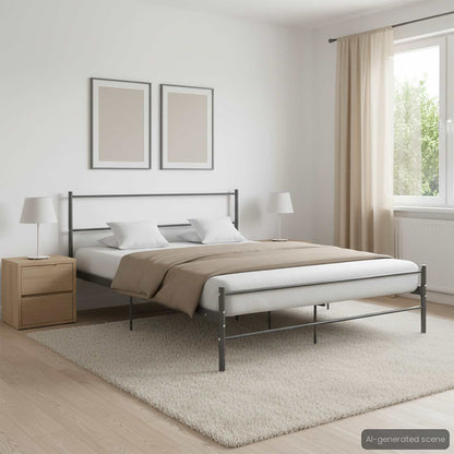 Giroletto senza Materasso Grigio in Metallo 140x200 cm