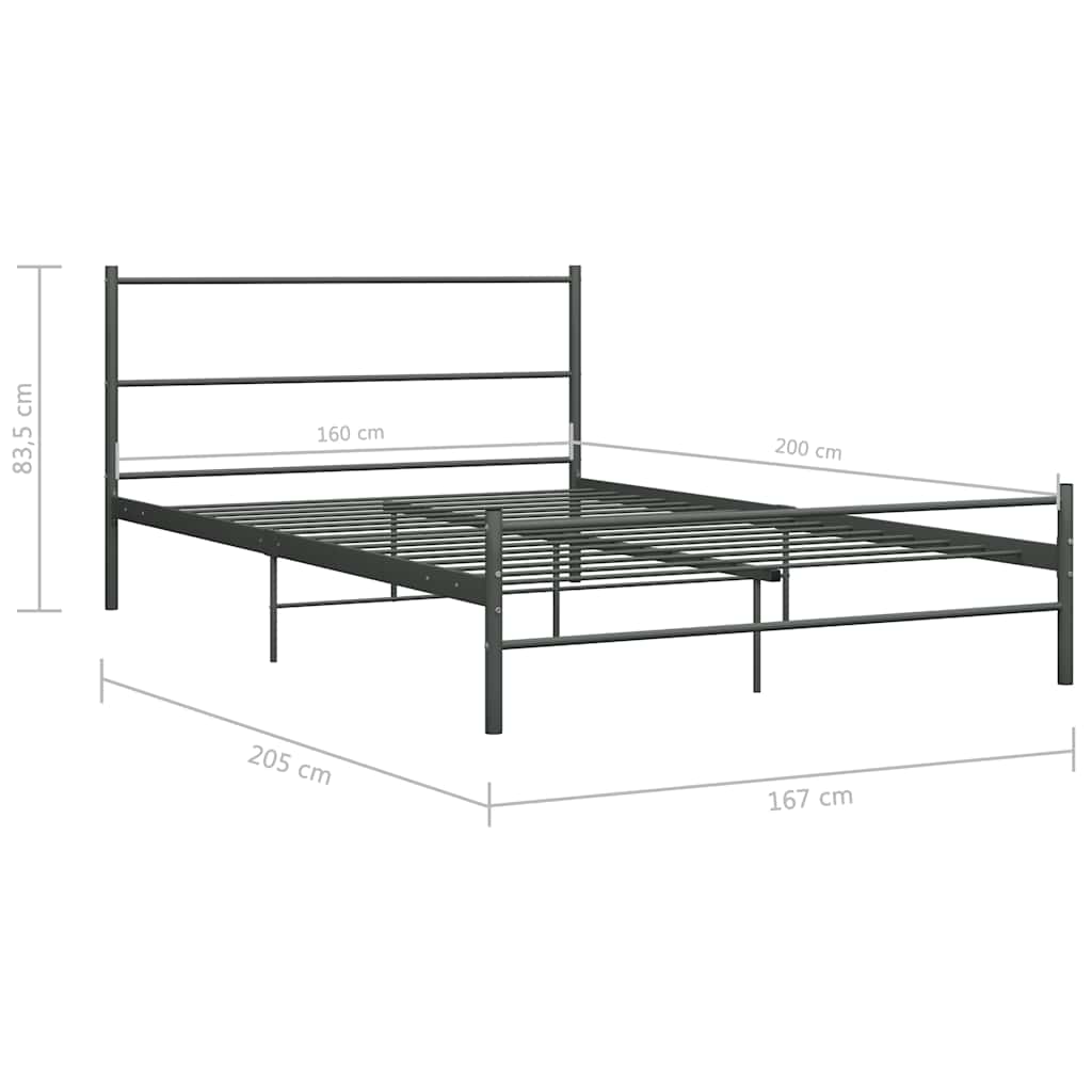 Giroletto Grigio in Metallo 160x200 cm | homemem39