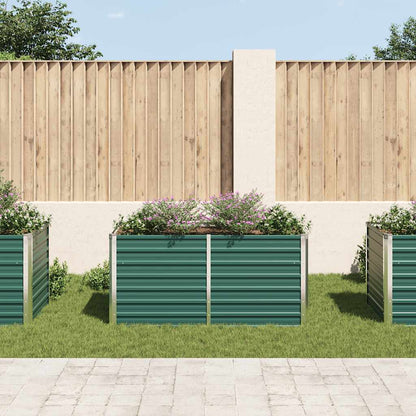 Letto di Coltura Rialzato 160x80x77 cm in Acciaio Zincato Verde - homemem39