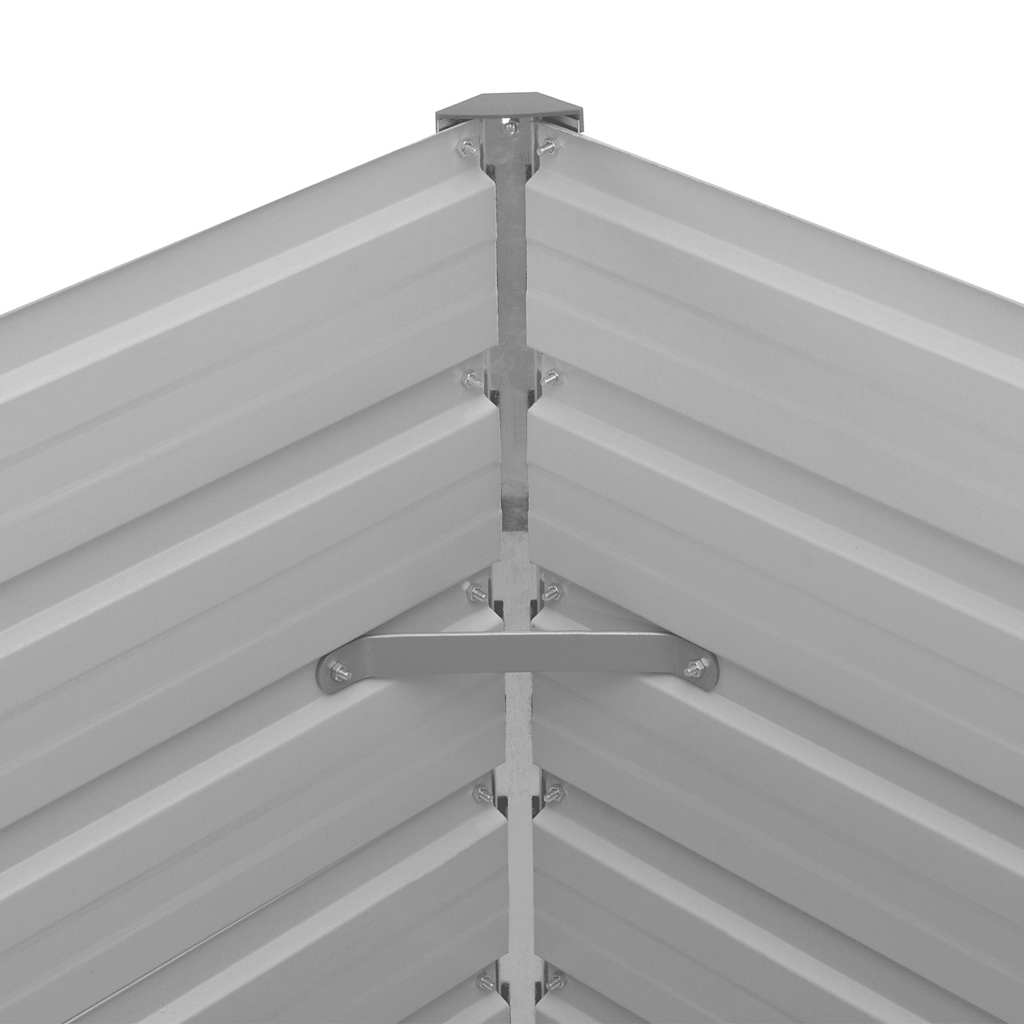 Letto di Coltura Rialzato 100x100x77cm in Acciaio Zincato Verde - homemem39