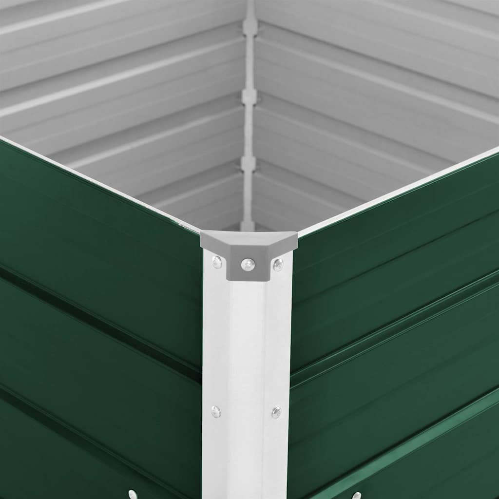 Letto di Coltura Rialzato 100x100x77cm in Acciaio Zincato Verde - homemem39