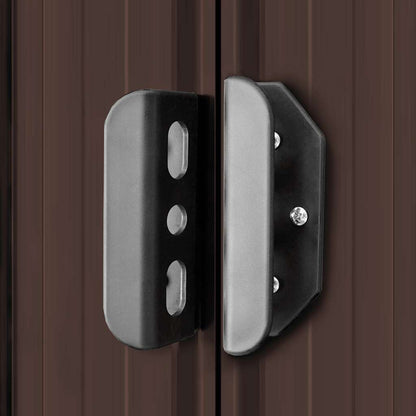 Capanno Attrezzi da Giardino Marrone 194x121x181 cm in Acciaio - homemem39