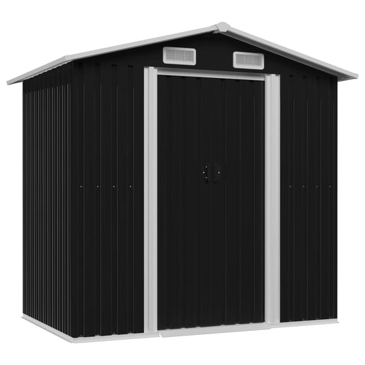 Garden Tool Shed Anthracite Steel 204x132x186 cm