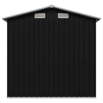 Capanno Attrezzi da Giardino Antracite Acciaio 204x132x186 cm - homemem39