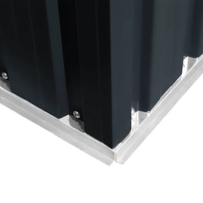 Capanno Attrezzi da Giardino Antracite Acciaio 204x132x186 cm - homemem39