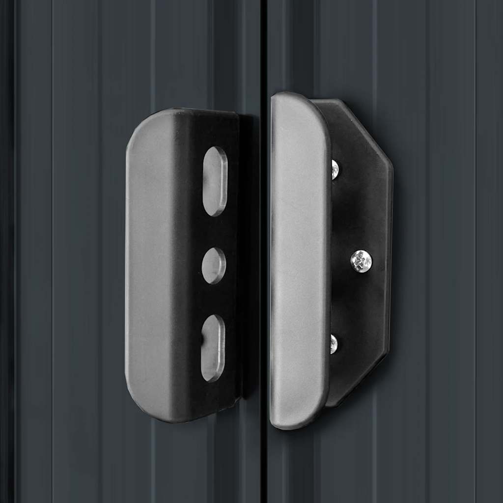 Capanno Attrezzi da Giardino Antracite Acciaio 204x132x186 cm - homemem39