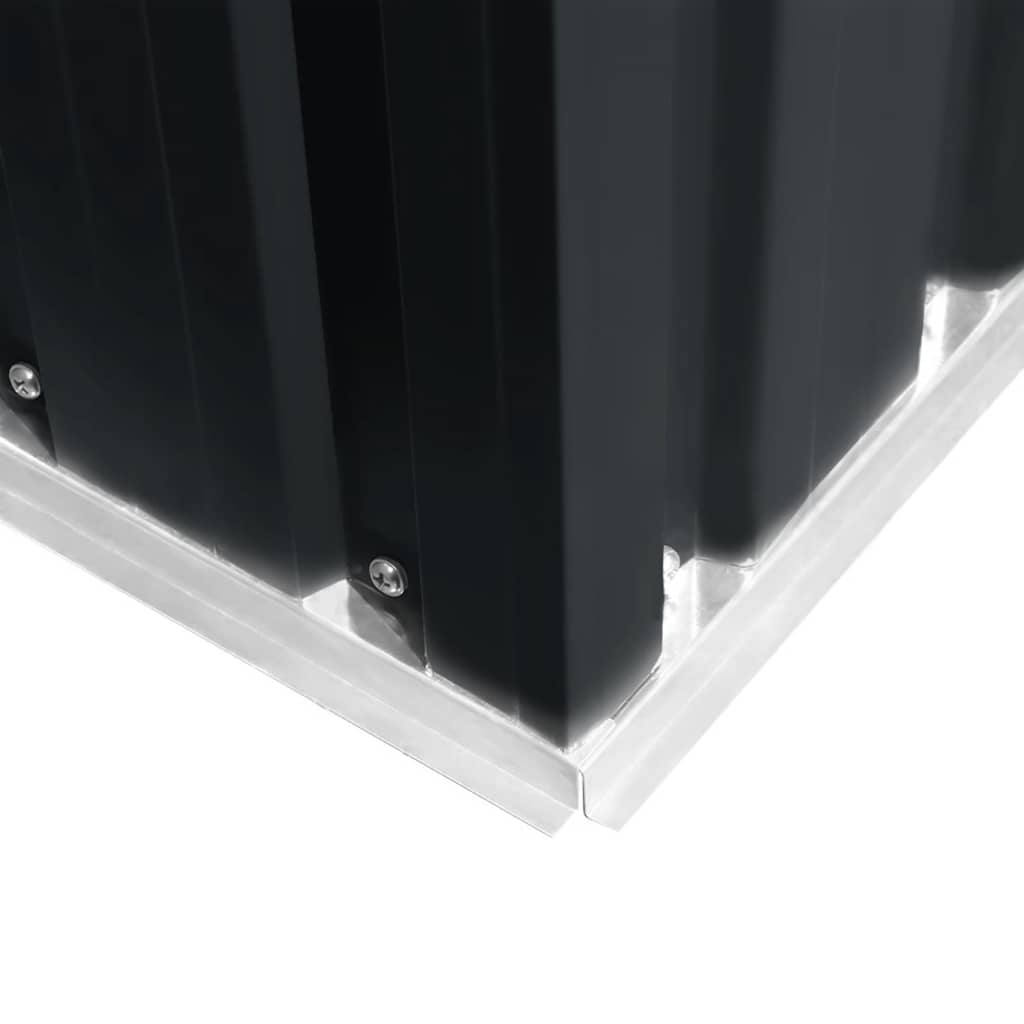 Capanno per Attrezzi Antracite in Acciaio 257x205x178 cm - homemem39