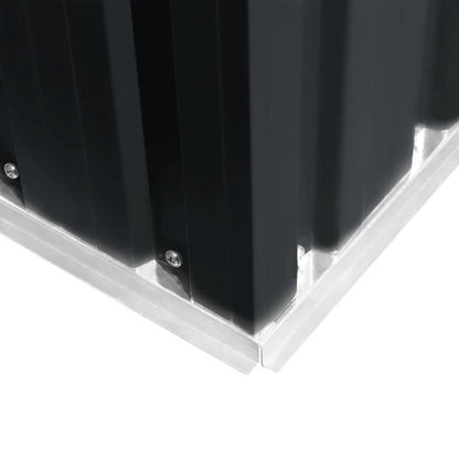 Capanno per Attrezzi Antracite in Acciaio 257x205x178 cm - homemem39