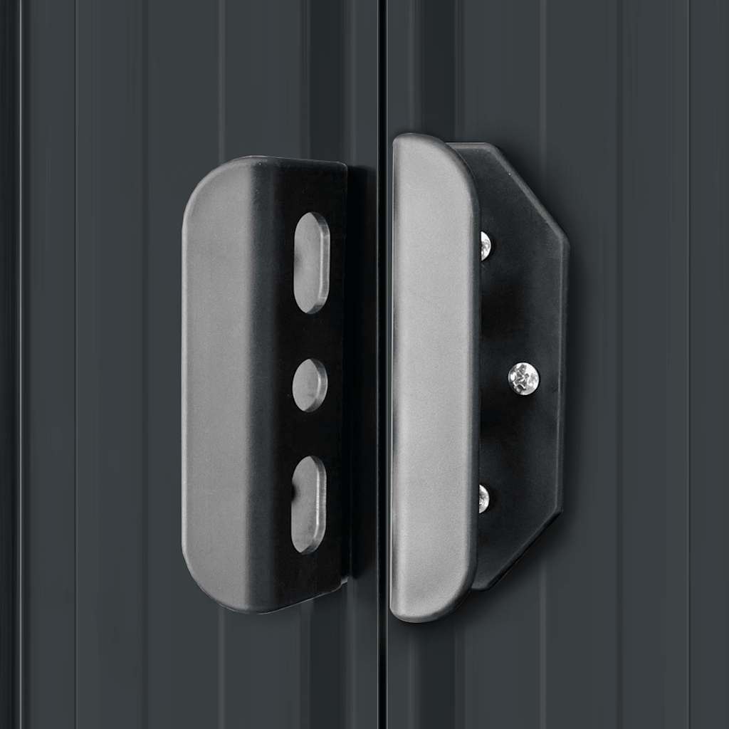 Capanno per Attrezzi Antracite in Acciaio 257x205x178 cm - homemem39