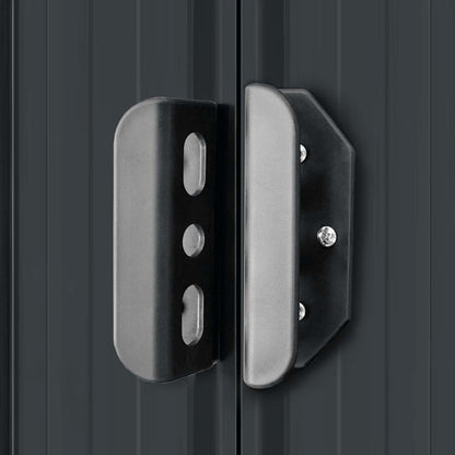 Capanno per Attrezzi Antracite in Acciaio 257x205x178 cm - homemem39