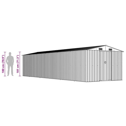Capanno da Giardino Marrone 257x990x181 cm in Acciaio Zincato - homemem39