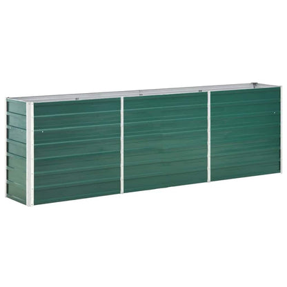 Letto Rialzato in Acciaio Zincato 240x40x77 cm Verde | homemem39