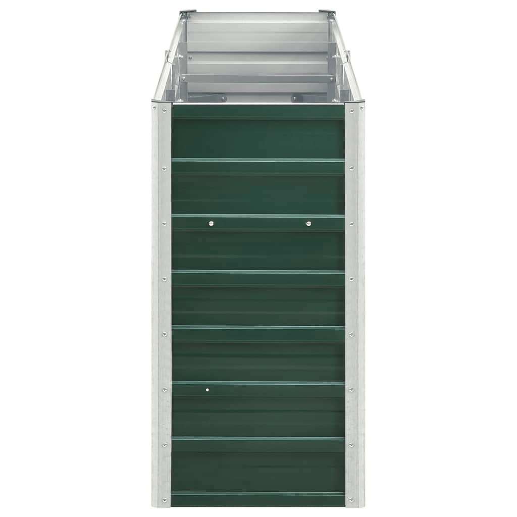 Letto Rialzato in Acciaio Zincato 240x40x77 cm Verde | homemem39