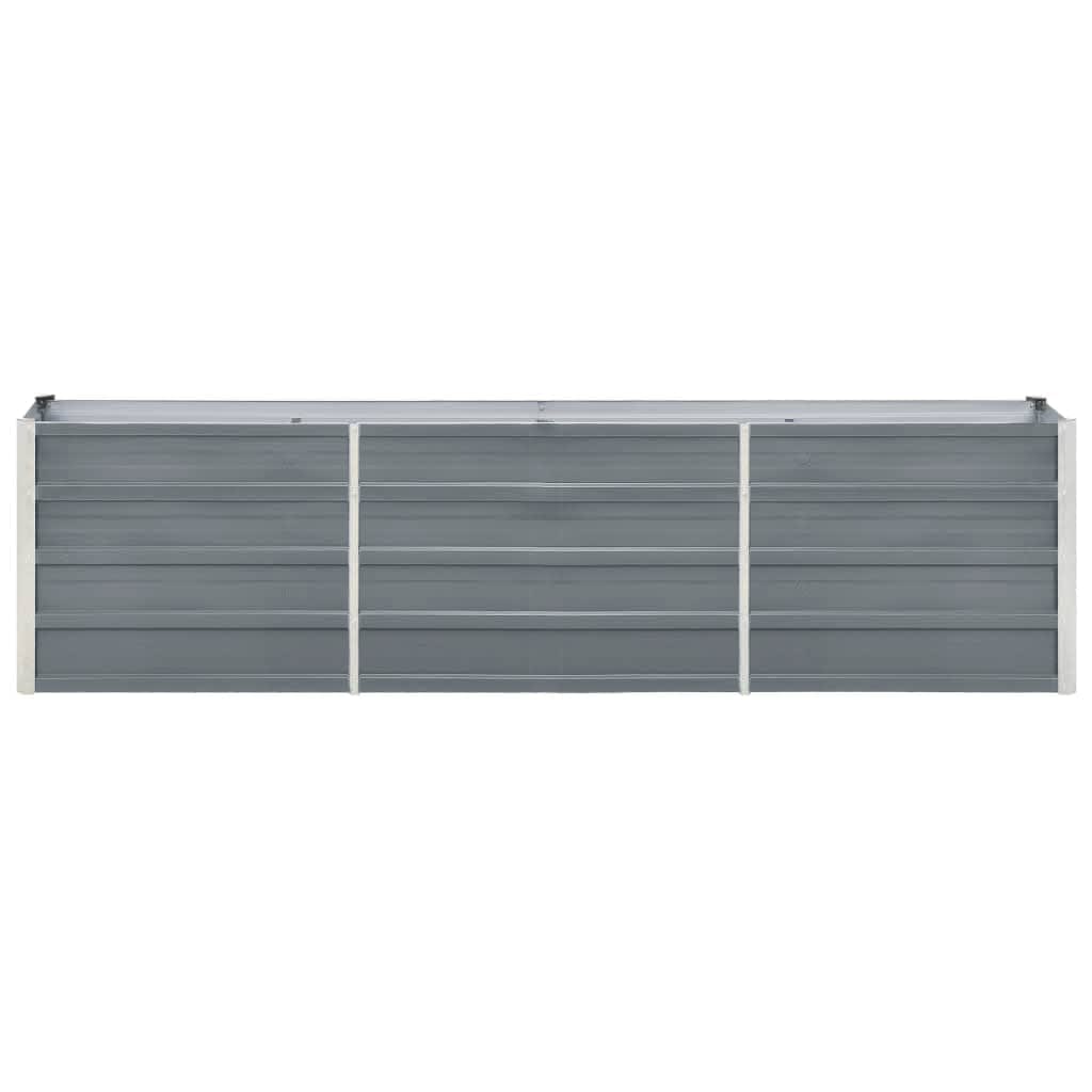Letto Rialzato in Acciaio Zincato 240x40x45 cm Grigio