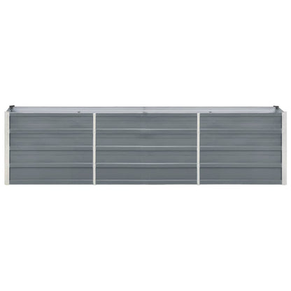 Letto Rialzato in Acciaio Zincato 240x40x45 cm Grigio