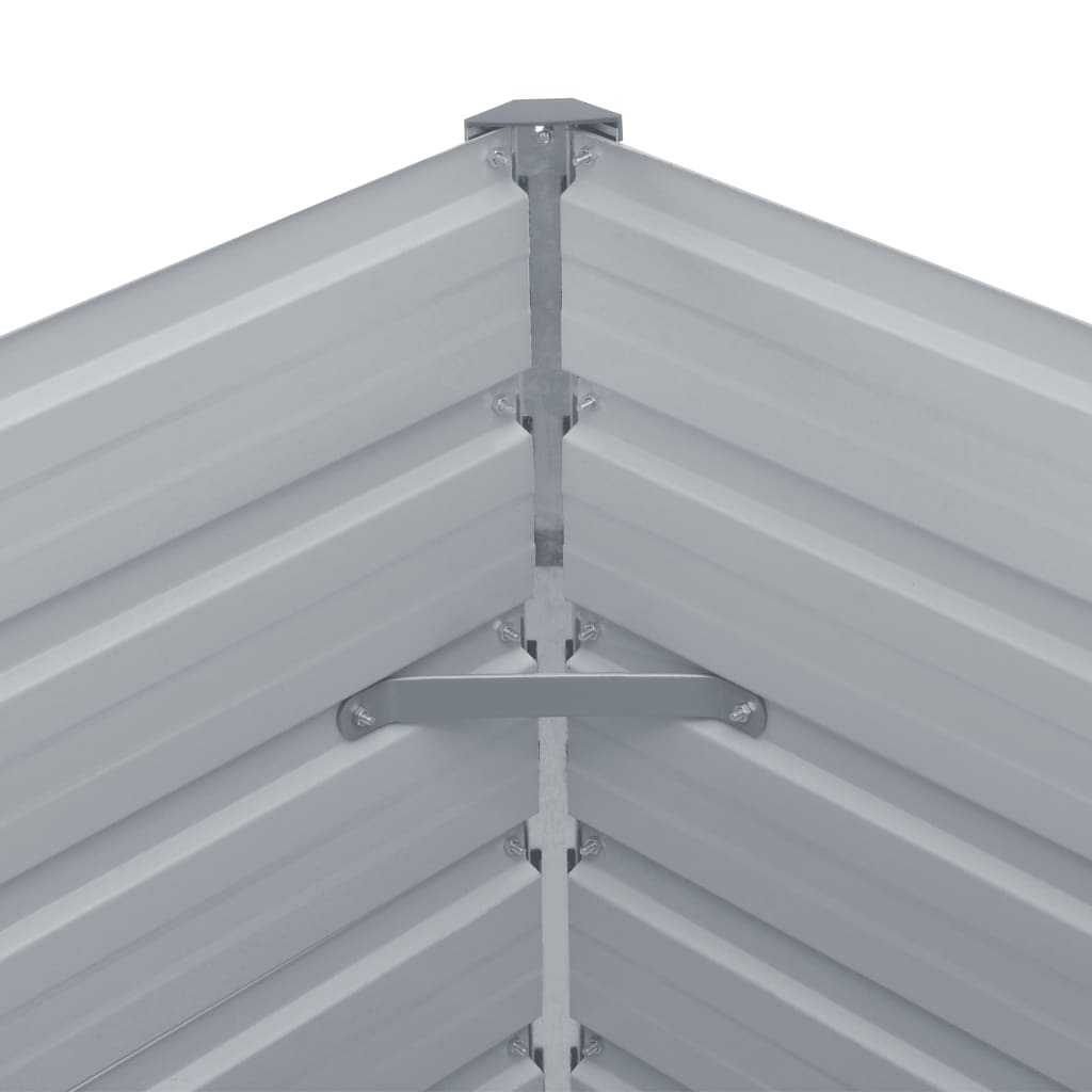 Letto Rialzato in Acciaio Zincato 240x40x45 cm Grigio