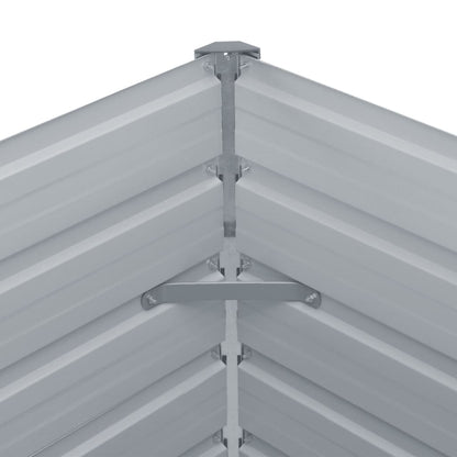 Letto Rialzato in Acciaio Zincato 240x40x45 cm Grigio