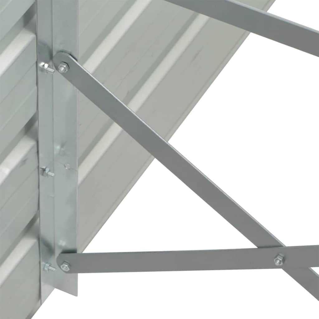 Letto Rialzato in Acciaio Zincato 320x40x45 cm Grigio