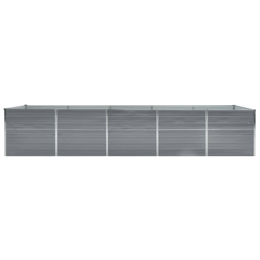 Letto Rialzato in Acciaio Zincato 400x80x45 cm Grigio