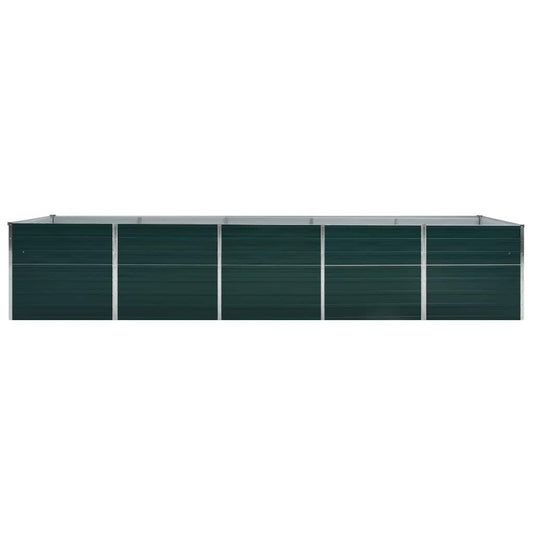 Letto Rialzato in Acciaio Zincato 400x80x45 cm Verde