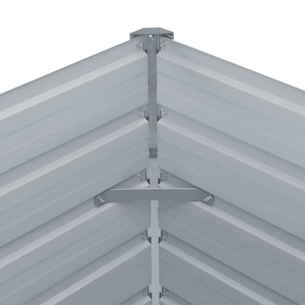 Letto Rialzato Giardino in Acciaio Zincato 480x80x77 cm Grigio