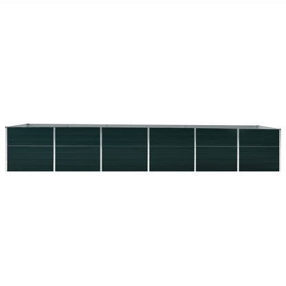 Letto Rialzato da Giardino Acciaio Zincato 480x80x77 cm Verde