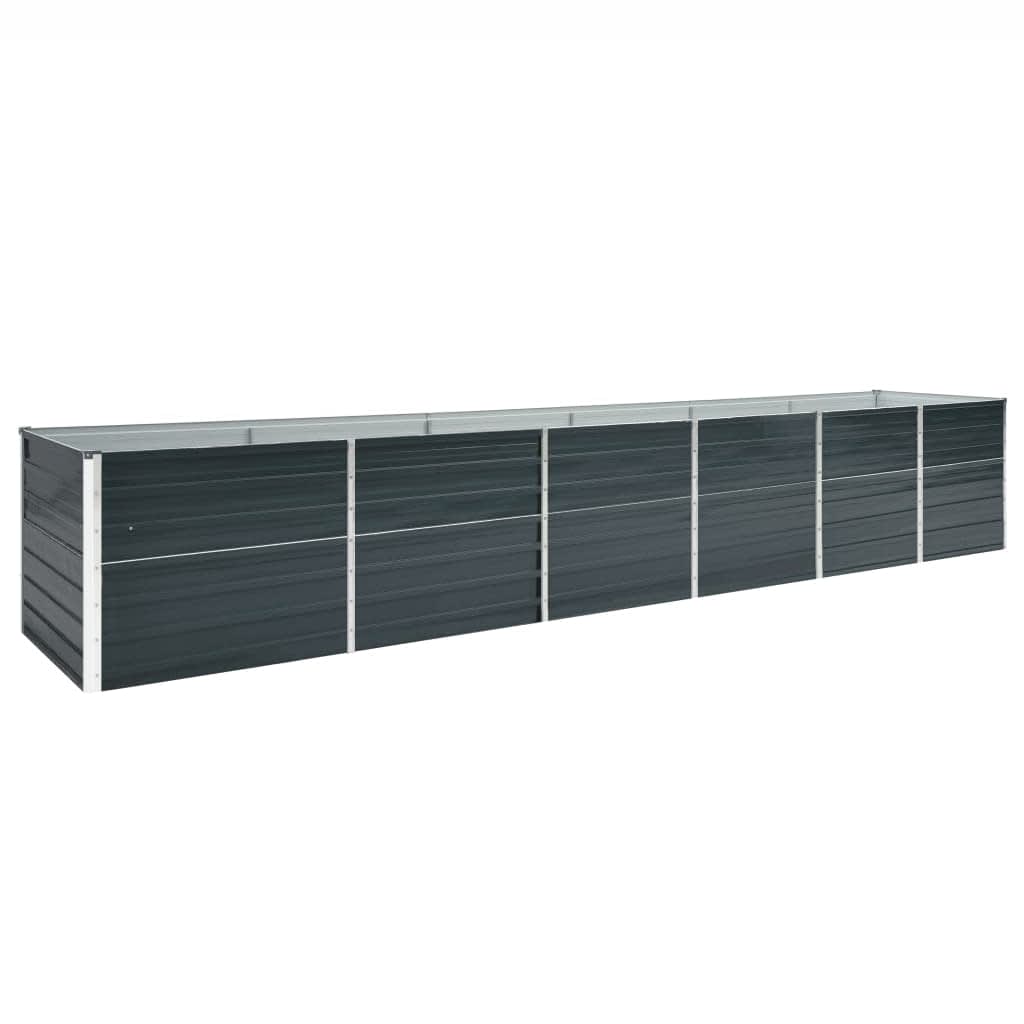 Letto Rialzato in Acciaio Zincato 480x80x77 cm Antracite | homemem39