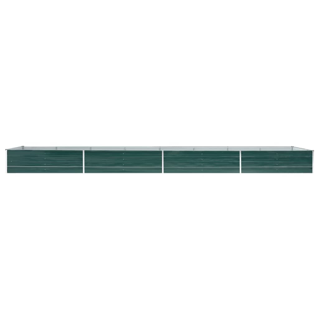 Letto Rialzato Giardino in Acciaio Zincato 600x80x45 cm Verde