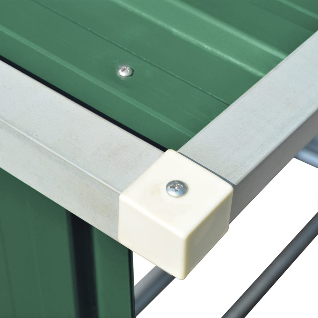 Capannone da Giardino in Acciaio Zincato 163x83x154 cm Verde - homemem39